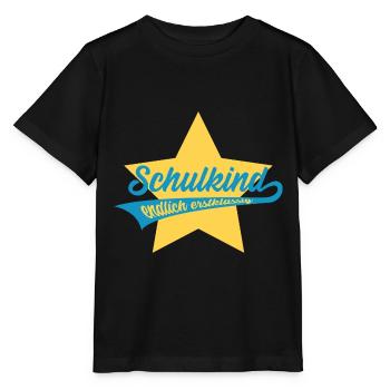 SCHULKIND ENDLICH ERSTKLASSIG EINSCHULUNG - Stanley/Stella Kinder T-Shirt MINI CREATOR  - Schwarz - Vorne - Mikhail (115cm)