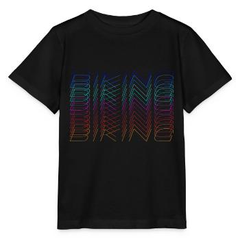 Schriftzug Biking - Stanley/Stella Kinder T-Shirt MINI CREATOR  - Schwarz - Vorne - Mikhail (115cm)