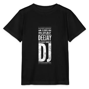 DJ Deejay Musik Techno Music Turntable Geschenk - Stanley/Stella Kinder T-Shirt MINI CREATOR  - Schwarz - Vorne - Mikhail (115cm)