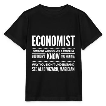 Économie Métiers Économiste Finance Gift B - T-shirt bio MINI CREATOR Stanley/Stella Enfant - noir - Devant - Mikhail (115cm)