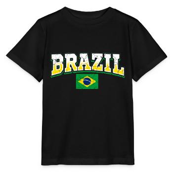 Brazil Fan - Stanley/Stella MINI CREATOR Kids’ T-Shirt - black - Front - Mikhail (115cm)
