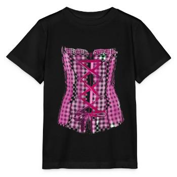 dirndl,corsage,pink,karo - Stanley/Stella Kinder T-Shirt MINI CREATOR  - Schwarz - Vorne - Mikhail (115cm)