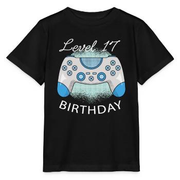 Level 17 Birthday Play Birthday Present - Stanley/Stella MINI CREATOR Kids’ T-Shirt - black - Front - Mikhail (115cm)
