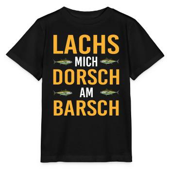 Lachs Mich Dorsch Am Barsch Angler Fischarten - Stanley/Stella Kinder T-Shirt MINI CREATOR  - Schwarz - Vorne - Mikhail (115cm)