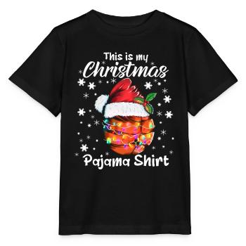 Basketball Weihnachtsmütze Weihnachten Outfit - Stanley/Stella Kinder T-Shirt MINI CREATOR  - Schwarz - Vorne - Mikhail (115cm)
