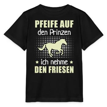 Pfeife Prinzen Nehme Friesen Pferderassen Geschenk - Stanley/Stella Kinder T-Shirt MINI CREATOR  - Schwarz - Vorne - Mikhail (115cm)