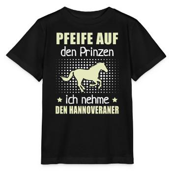 Pfeife Prinzen Nehme Hannoveraner Reiterhof - Stanley/Stella Kinder T-Shirt MINI CREATOR  - Schwarz - Vorne - Mikhail (115cm)