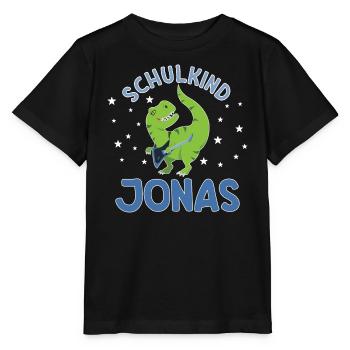 Einschulung Schulkind Jonas - Stanley/Stella Kinder T-Shirt MINI CREATOR  - Schwarz - Vorne - Mikhail (115cm)