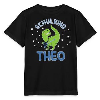 Einschulung Schulkind Theo - Stanley/Stella Kinder T-Shirt MINI CREATOR  - Schwarz - Vorne - Mikhail (115cm)