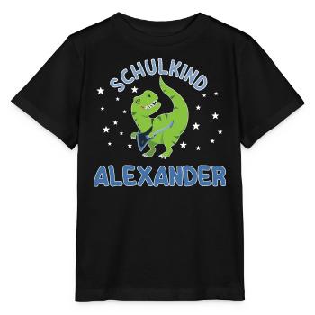 Einschulung Schulkind Alexander - Stanley/Stella Kinder T-Shirt MINI CREATOR  - Schwarz - Vorne - Mikhail (115cm)