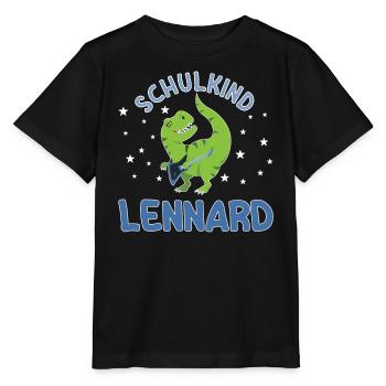 Einschulung Schulkind Lennard - Stanley/Stella Kinder T-Shirt MINI CREATOR  - Schwarz - Vorne - Mikhail (115cm)