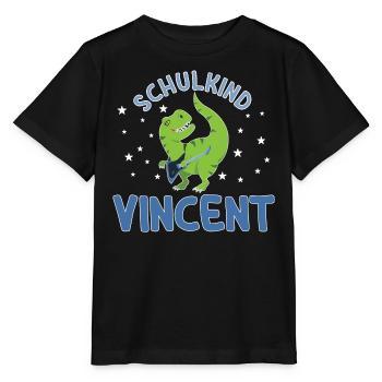Einschulung Schulkind Vincent - Stanley/Stella Kinder T-Shirt MINI CREATOR  - Schwarz - Vorne - Mikhail (115cm)