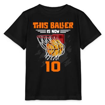 10. Geburtstag Geschenk Jung Sohn Basketball - Stanley/Stella Kinder T-Shirt MINI CREATOR  - Schwarz - Vorne - Mikhail (115cm)