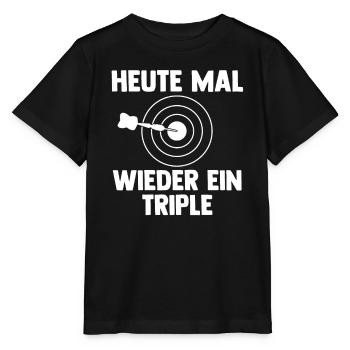 Dartspieler Triple Lustiges Dart Darter Geschenk - Stanley/Stella Kinder T-Shirt MINI CREATOR  - Schwarz - Vorne - Mikhail (115cm)