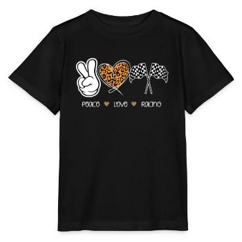 Peace Love Racing Piste De Course Voiture De Course - T-shirt bio MINI CREATOR Stanley/Stella Enfant - noir - Devant - Mikhail (115cm)