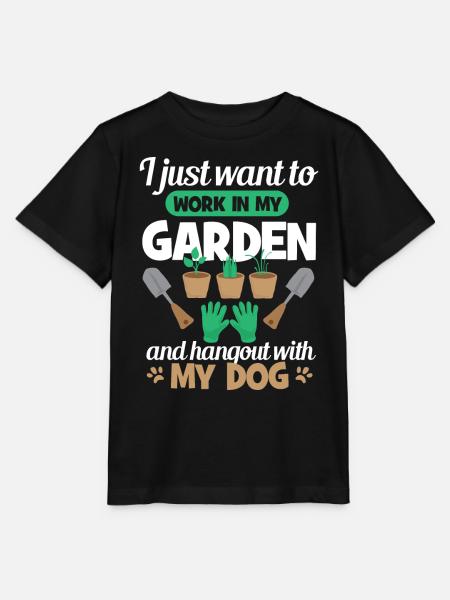 Hundebesitzer Gartenarbeit Garten Pflegen Pflanzen - Stanley/Stella Kinder T-Shirt MINI CREATOR - Schwarz