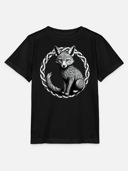 Fuchs mit keltischem Knoten 01 - Stanley/Stella Kinder T-Shirt MINI CREATOR - Schwarz