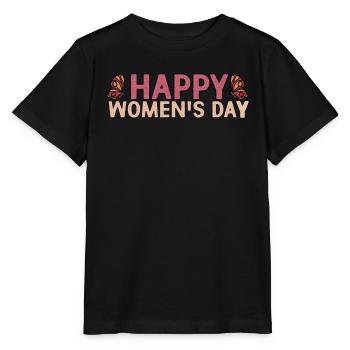 Happy Wome ́s Day - Stanley/Stella MINI CREATOR Kids’ T-Shirt - black - Front - Mikhail (115cm)