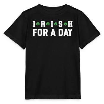 Irish For A Day - Stanley/Stella MINI CREATOR Kids’ T-Shirt - black - Front - Mikhail (115cm)