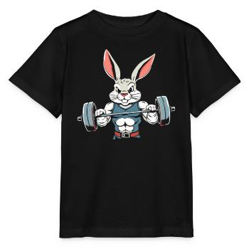 Osterhase Auf Pump Gym - Stanley/Stella Kinder T-Shirt MINI CREATOR  - Schwarz - Vorne - Mikhail (115cm)