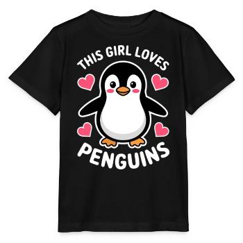 Pinguin Spruch Lustige Pinguine Geschenk - Stanley/Stella Kinder T-Shirt MINI CREATOR  - Schwarz - Vorne - Mikhail (115cm)