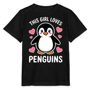 Pinguin Spruch Lustige Pinguine Geschenk - Stanley/Stella Kinder T-Shirt MINI CREATOR  - Schwarz - Vorne - Mikhail (115cm)