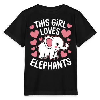 Elephant Saying Africa Funny Elephant Gift - Stanley/Stella MINI CREATOR Kids’ T-Shirt - black - Front - Mikhail (115cm)