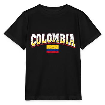 Kolumbien - Stanley/Stella Kinder T-Shirt MINI CREATOR  - Schwarz - Vorne - Mikhail (115cm)