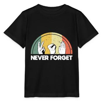 Never Forget Retro Vintage - Stanley/Stella MINI CREATOR Kids’ T-Shirt - black - Front - Mikhail (115cm)