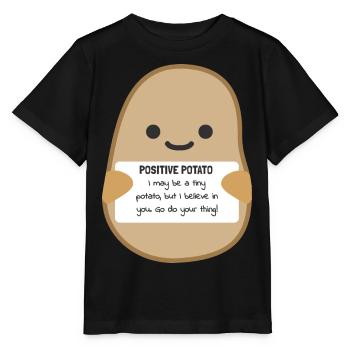 Positive Potato Lebensfreude Lebensgefühl Freude - Stanley/Stella Kinder T-Shirt MINI CREATOR  - Schwarz - Vorne - Mikhail (115cm)