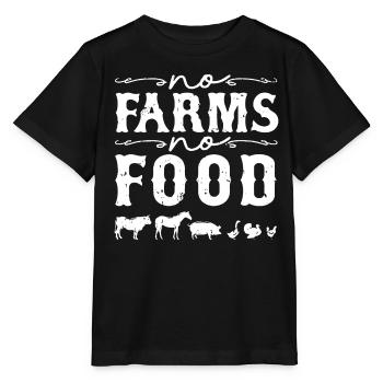 Farmer No Farms No Food - Stanley/Stella MINI CREATOR Kids’ T-Shirt - black - Front - Mikhail (115cm)