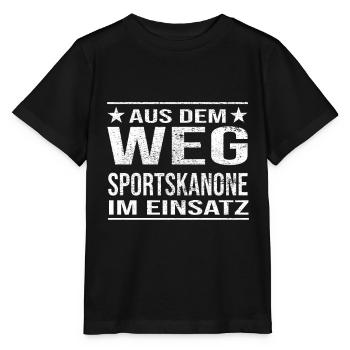 Out of the Way Sports Cannon in Action Design - Stanley/Stella MINI CREATOR Kids’ T-Shirt - black - Front - Mikhail (115cm)
