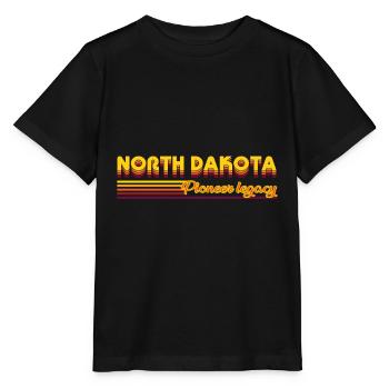 cool North Dakota USA states design - Stanley/Stella MINI CREATOR Kids’ T-Shirt - black - Front - Mikhail (115cm)