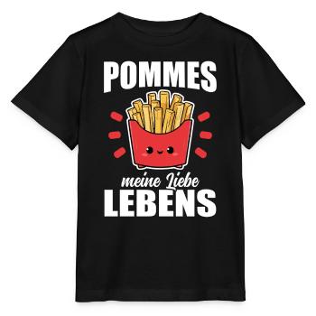 Pommes Pommesbuden Brater - Stanley/Stella Kinder T-Shirt MINI CREATOR  - Schwarz - Vorne - Mikhail (115cm)