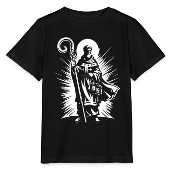 Saint-Nicolas – Design classique - T-shirt bio MINI CREATOR Stanley/Stella Enfant - noir - Devant - Mikhail (115cm)