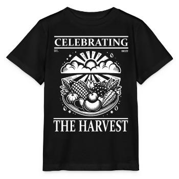 Erntedank Design – Celebrating the Harvest - Stanley/Stella Kinder T-Shirt MINI CREATOR  - Schwarz - Vorne - Mikhail (115cm)