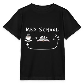 Medizin Student - Stanley/Stella Kinder T-Shirt MINI CREATOR  - Schwarz - Vorne - Mikhail (115cm)