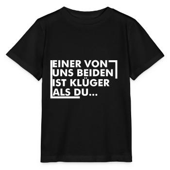 einer von uns beiden ist klüger als du - Stanley/Stella Kinder T-Shirt MINI CREATOR  - Schwarz - Vorne - Mikhail (115cm)