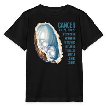 Zodiac Gemstones: Cancer, Pearl - Stanley/Stella MINI CREATOR Kids’ T-Shirt - black - Front - Mikhail (115cm)