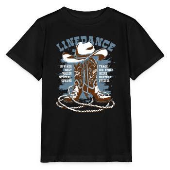 Linedance - Stöckelschuhe Westernstiefel - Spruch - Stanley/Stella Kinder T-Shirt MINI CREATOR  - Schwarz - Vorne - Mikhail (115cm)