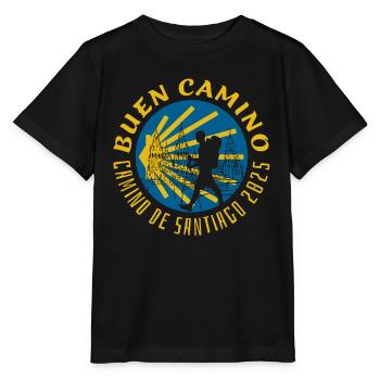 Buen Chemin de Saint-Jacques-de-Compostelle 2025 - T-shirt bio MINI CREATOR Stanley/Stella Enfant - noir - Devant - Mikhail (115cm)