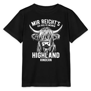 Mir reicht's - ich geh zu meinen Highland Rindern - Stanley/Stella Kinder T-Shirt MINI CREATOR  - Schwarz - Vorne - Mikhail (115cm)