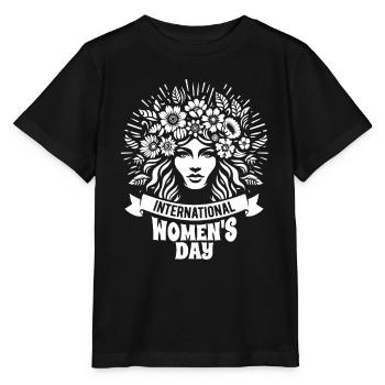 Frauentag, Internationaler Frauentag, Happy Women' - Stanley/Stella Kinder T-Shirt MINI CREATOR  - Schwarz - Vorne - Mikhail (115cm)