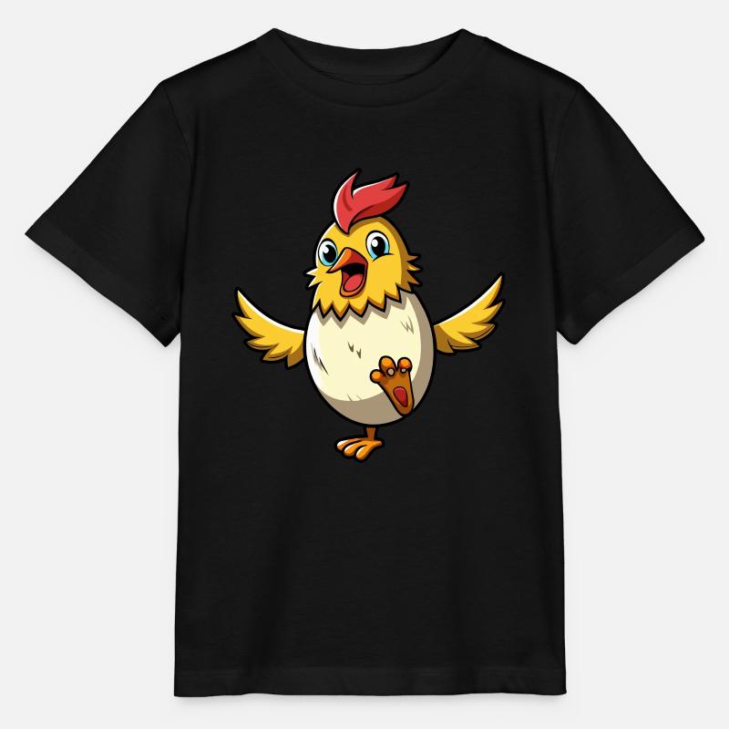 Joyeuses Pâques - Poule de Pâques - Oeuf de Pâques - Cadeau - T-shirt bio MINI CREATOR Stanley/Stella Enfant - noir