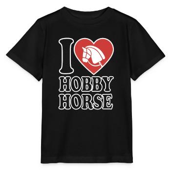 J’aime hobby cheval - Coeur - Hobby - T-shirt bio MINI CREATOR Stanley/Stella Enfant - noir - Devant - Mikhail (115cm)