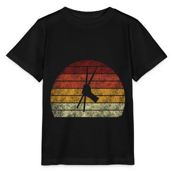 Pound Fitness Workout Retro Pounding Drums - Stanley/Stella MINI CREATOR Kids’ T-Shirt - black - Front - Mikhail (115cm)