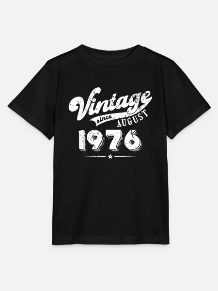 Vintage since August 1976 Geburtstag Geschenk - Stanley/Stella T-shirt MINI CREATOR til børn - sort