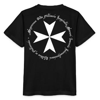 Croix de l'Ordre des Hospitaliers - T-shirt bio MINI CREATOR Stanley/Stella Enfant - noir - Dos - Mikhail (115cm)