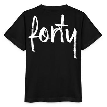 40 forty 40th birthday gift number 40 number - Stanley/Stella MINI CREATOR Kids’ T-Shirt - black - Back - Mikhail (115cm)