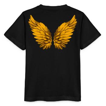 Angel Wings Angel Wings Angel Wings Gold Golden - Stanley/Stella MINI CREATOR Kids’ T-Shirt - black - Back - Mikhail (115cm)